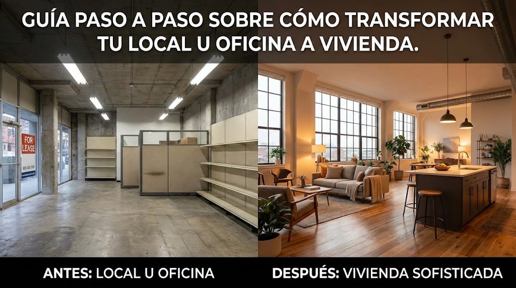 Guia paso a paso sobre como transformar tu local u oficina a vivienda. 1 Guia paso a paso sobre como transformar tu local u oficina a vivienda. 1